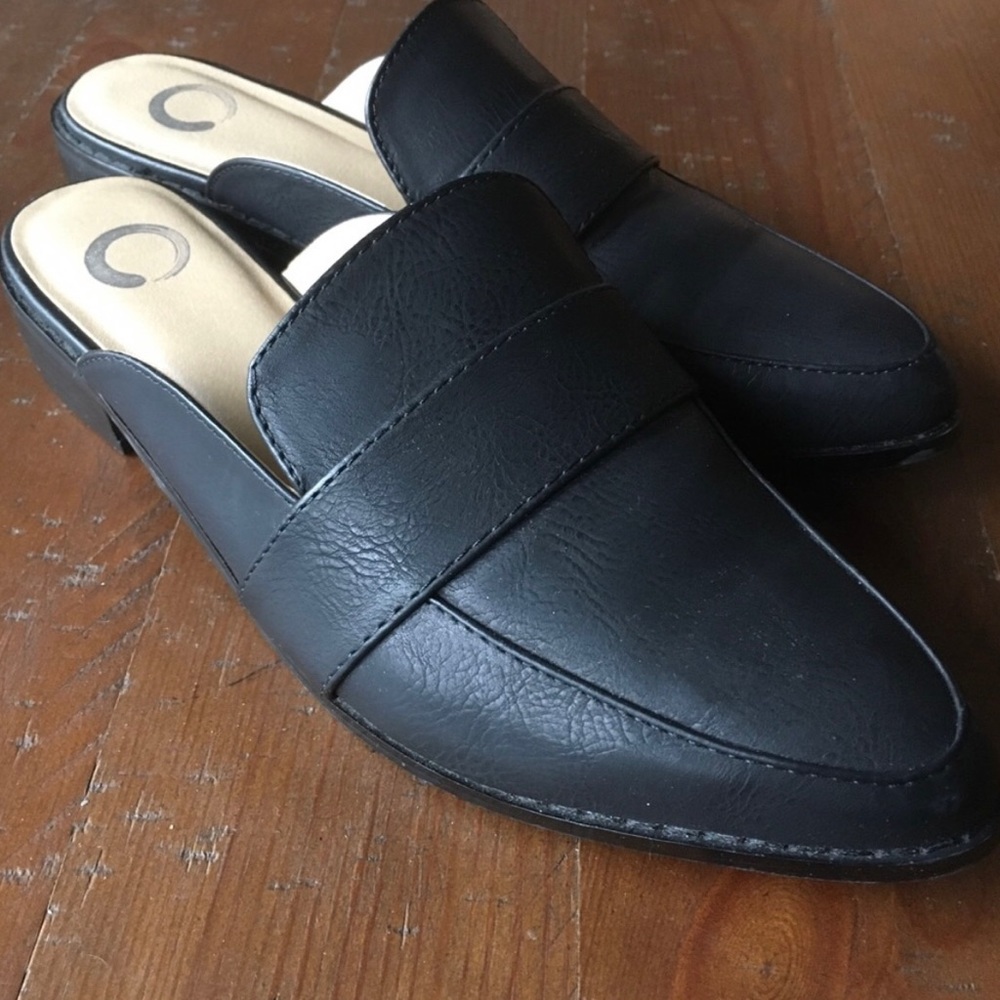 Gorgeous Slip On Mules Journee Collection Keely Faux Suede Loafer Shoes, 8.5